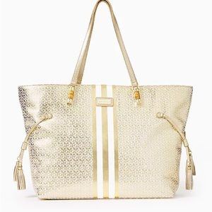 Lilly Pulitzer Mizner Gold Tote